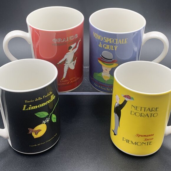 American Atelier at Home Cafe Milano 5298 Mug Set of 4 - Picture 2 of 16